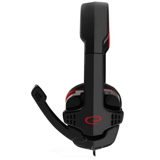 Esperanza Raven Fejhallgató mikrofonnal piros EGH310R