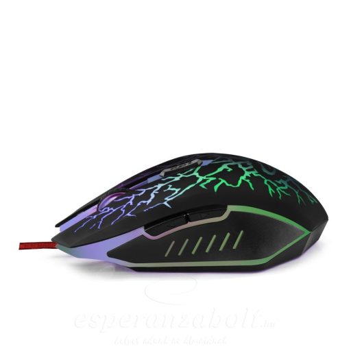 Esperanza Gamer Egér 6D Optikai USB Világít EGM211R