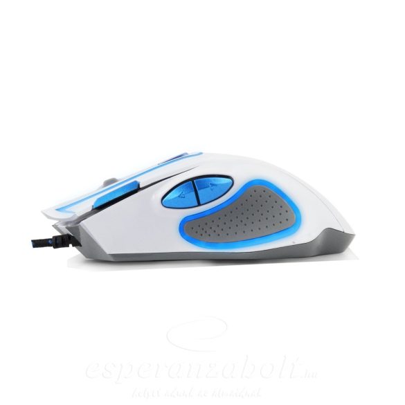 Esperanza MX401 HAWK fehér-kék Gamer Egér 7D optikai