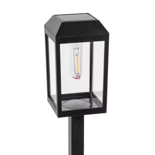 Edison izzós napelemes kandeláber lámpás, leszúrható, melegfehér 50 cm