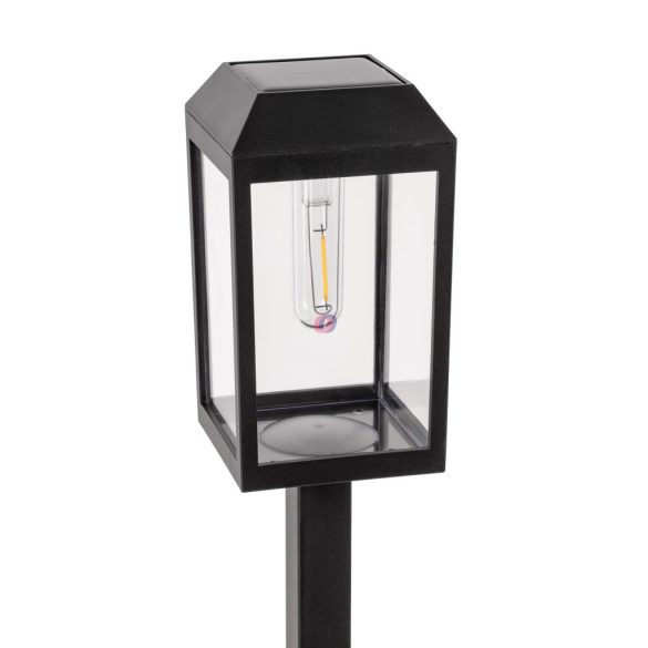 Edison izzós napelemes kandeláber lámpás, leszúrható, melegfehér 50 cm