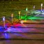 Entac Napelemes Szolár kerti lámpa inox 36cm RGB Színváltó