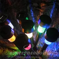   Entac Napelemes Szolár kerti lámpa inox 36cm RGB Színváltó