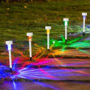 Napelemes Színváltó kerti lámpa fehér, 36cm RGB 