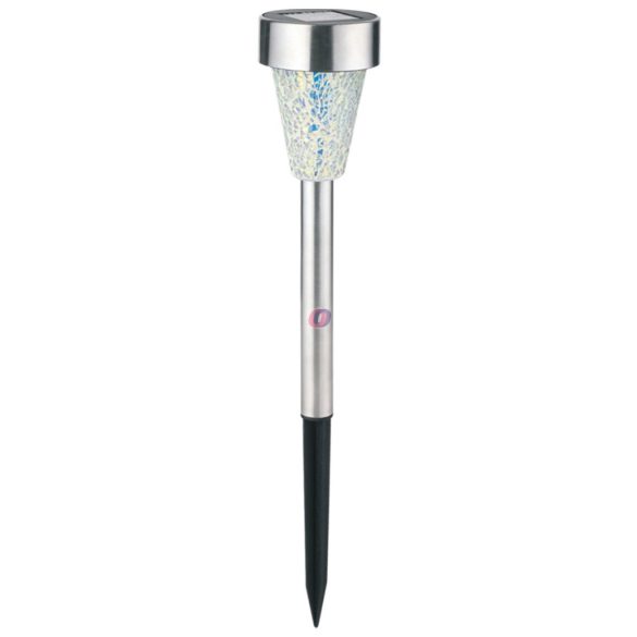 Prémium napelemes lámpa Inox, Mozaiküveg, 40 cm