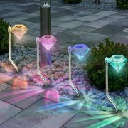   Exkluzív napelemes gyémánt lámpa Színváltó "Diamond" 1 db