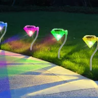   Exkluzív napelemes gyémánt lámpa Színváltó "Diamond" 1 db