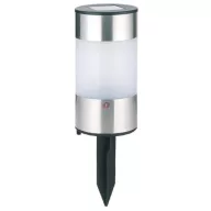   Napelemes lámpa leszúrható inox 21 cm Elegant Line, hidegfehér