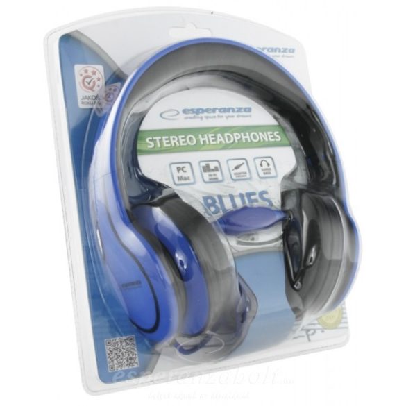 Esperanza Blues Fejhallgató kék EH136B