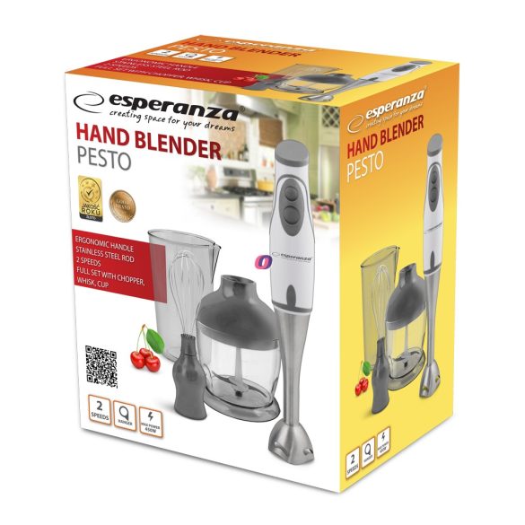 Esperanza Pesto Botmixer és konyhai robotgép Fekete 450W EKM003E