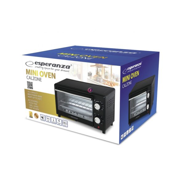 Esperanza Mini Sütő Calzone 10L melegszendvics sütő, grill
