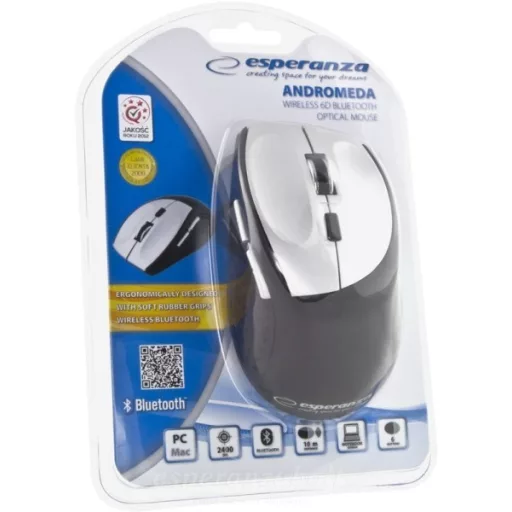 Esperanza Bluetooth Optikai egér 6D Andromeda Silver