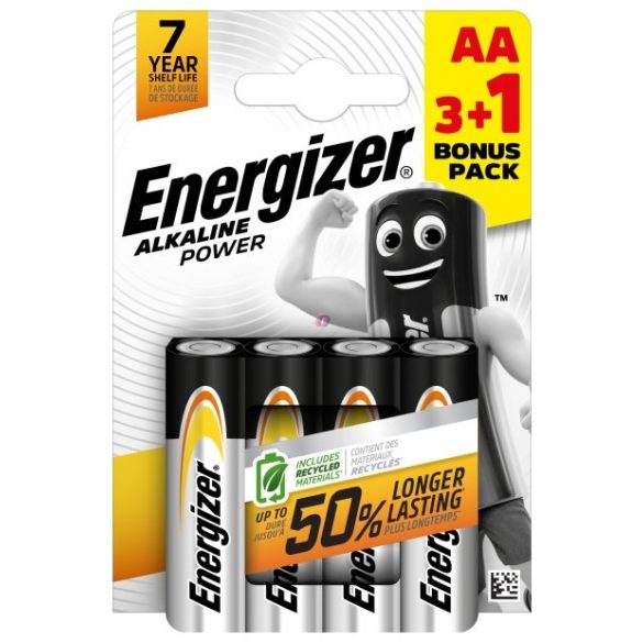 Energizer Power Alkáli Ceruza Elem AA 4 db-os bliszter