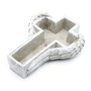 Kőtál kereszt alakú cement 27x21,5x8cm szürke