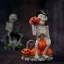 Halloweeni dekor csontváz tökökkel 8,5 cm