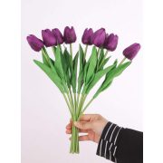 Élethű gumi tulipán padlizsán lila 34 cm 1 szál