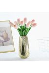 Élethű gumi tulipán rózsaszín 34 cm 1 szál