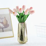 Élethű gumi tulipán rózsaszín 34 cm 1 szál