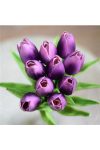 Élethű gumi tulipán lila 34 cm 1 szál