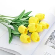Élethű gumi tulipán sárga 34 cm 1 szál