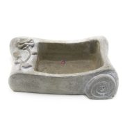 Kőtál rózsás cement 20,5x15x6 cm szürke