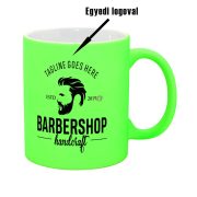   Prémium logózott, fényképes neon bögre, egyedi grafikával 350 ml neon zöld