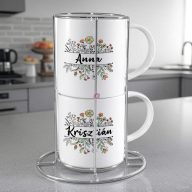 2 db-os  fényképes egymásba rakható bögre, személyre szabott grafikával 250 ml   2 db-os  fényképes egymásba rakható bögre, személyre szabott grafikával 250 ml