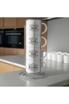 4 db-os  fényképes egymásba rakható bögre, személyre szabott grafikával 250 ml
