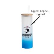   Egyedi fényképes / logózott pohár, egyedi grafikával 600 ml kék átmenetes