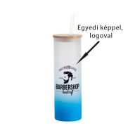 Egyedi fényképes / logózott pohár, egyedi grafikával 600 ml kék átmenetes   Egyedi fényképes / logózott pohár, egyedi grafikával 600 ml kék átmenetes