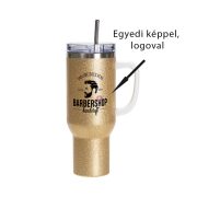   Egyedi fényképes / logózott utazó termosz bögre, egyedi grafikával 1200 ml arany