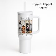   Egyedi fényképes / logózott utazó termosz bögre, egyedi grafikával 1200 ml Fehér