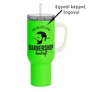   Egyedi fényképes / logózott utazó termosz bögre, egyedi grafikával 1200 ml Neon Zöld