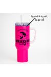 Egyedi fényképes / logózott utazó termosz bögre, egyedi grafikával 1200 ml Neon Pink