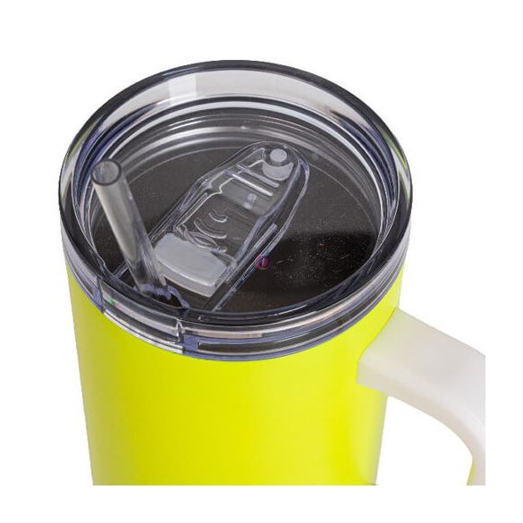Egyedi fényképes / logózott utazó termosz bögre, egyedi grafikával 1200 ml Neon Sárga