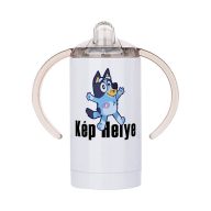 Prémium logózott, fényképes Rozsdamentes acél csőrös hőszigetelt pohár 400 ml fehér   Prémium logózott, fényképes Rozsdamentes acél csőrös hőszigetelt pohár 400 ml fehér