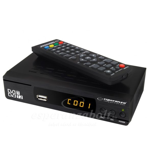 Esperanza beltéri egység set top box tuner DVB-T/T2 EV104
