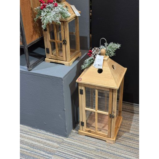 2 db-os nagyméretű fa lámpás szett 56,5 cm