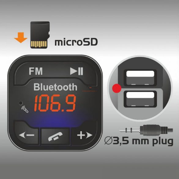 Home FM modulátor és Bluetooth FMBT 104