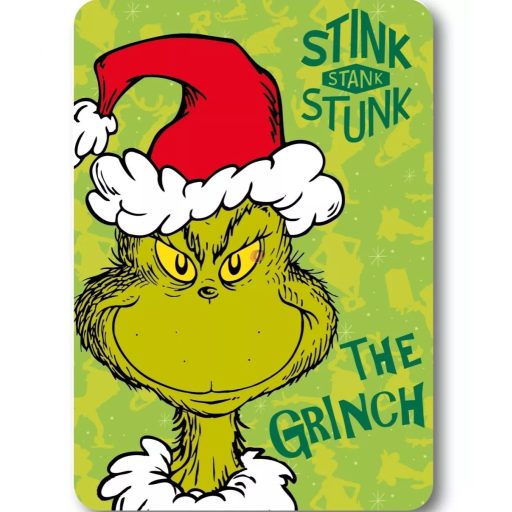 GRINCH® Karácsonyi polár takaró 100x140cm "Stink Stank Stunk"