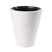   Kaspó SAHARA kerek álló ültető betéttel 35 műanyag 34x39 cm fehér