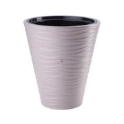   Kaspó SAHARA kerek álló ültető betéttel 35 műanyag 34x39 cm barna