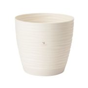 Kaspó SAHARA kerek alátéttel 17 műanyag 17x16 cm krém