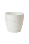 Kaspó SAHARA kerek alátéttel 19 műanyag 19x18 cm fehér