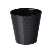 Kaspó DIAMENT kerek 17 műanyag 17x17 cm fekete