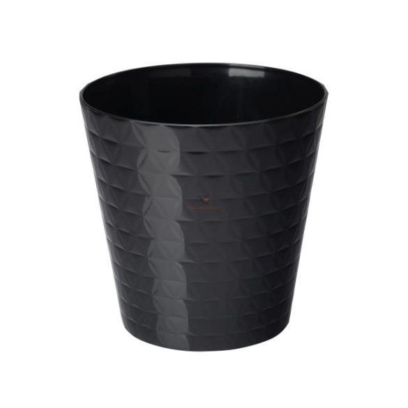 Kaspó DIAMENT kerek 17 műanyag 17x17 cm fekete