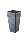 Kaspó SAHARA slim szögletes álló 30 műanyag 29x56 cm antracit