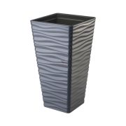   Kaspó SAHARA slim szögletes álló 30 műanyag 29x56 cm antracit