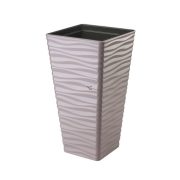   Kaspó SAHARA slim szögletes álló 30 műanyag 29x56 cm barna
