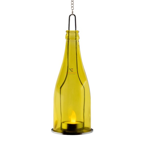 HOME Dekorációs üveg LED mécsessel, sárga GB 23/YE